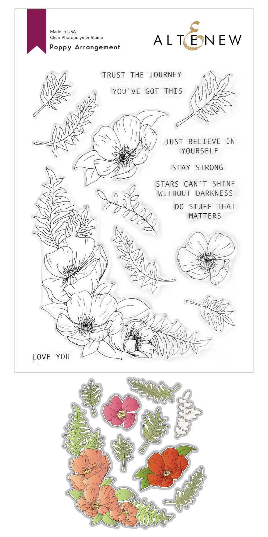 Stamp & Die Bundle Poppy Arrangement Stamp & Die Bundle