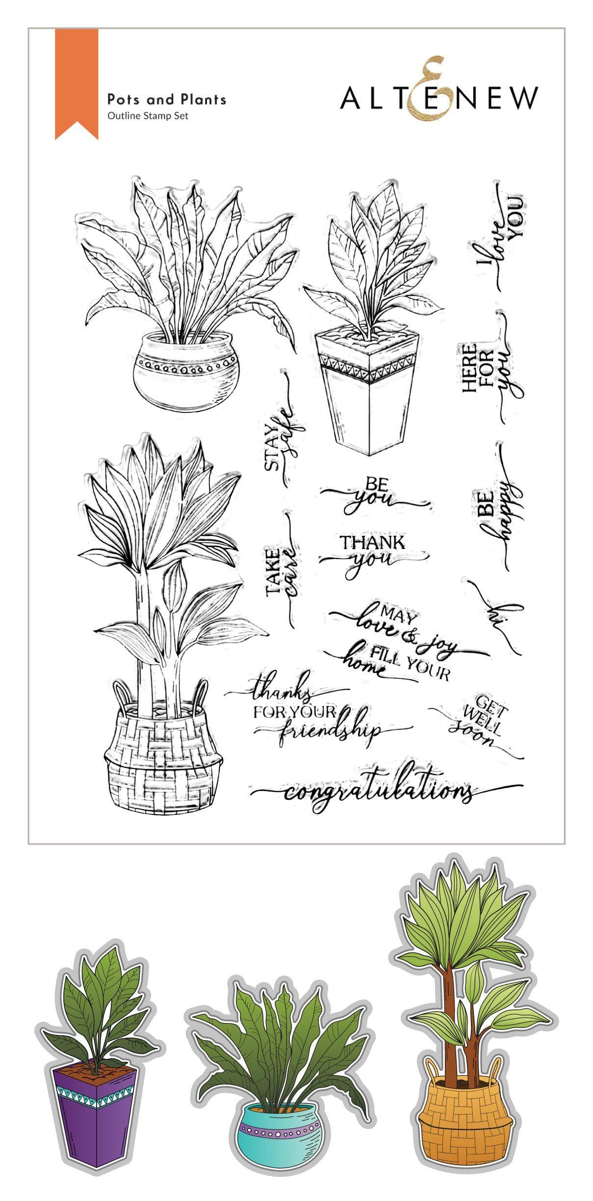 Stamp & Die Bundle Pots And Plants