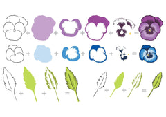 Stamp & Die Bundle Pretty Pansies