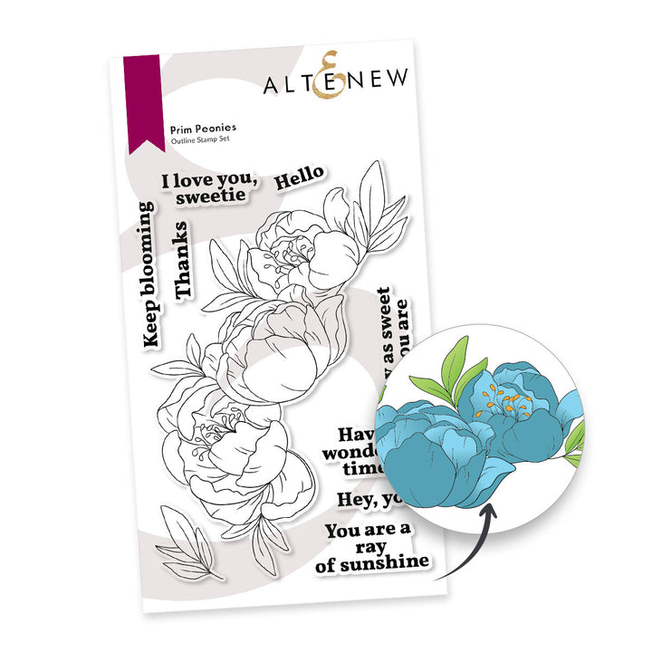 Stamp & Die Bundle Prim Peonies