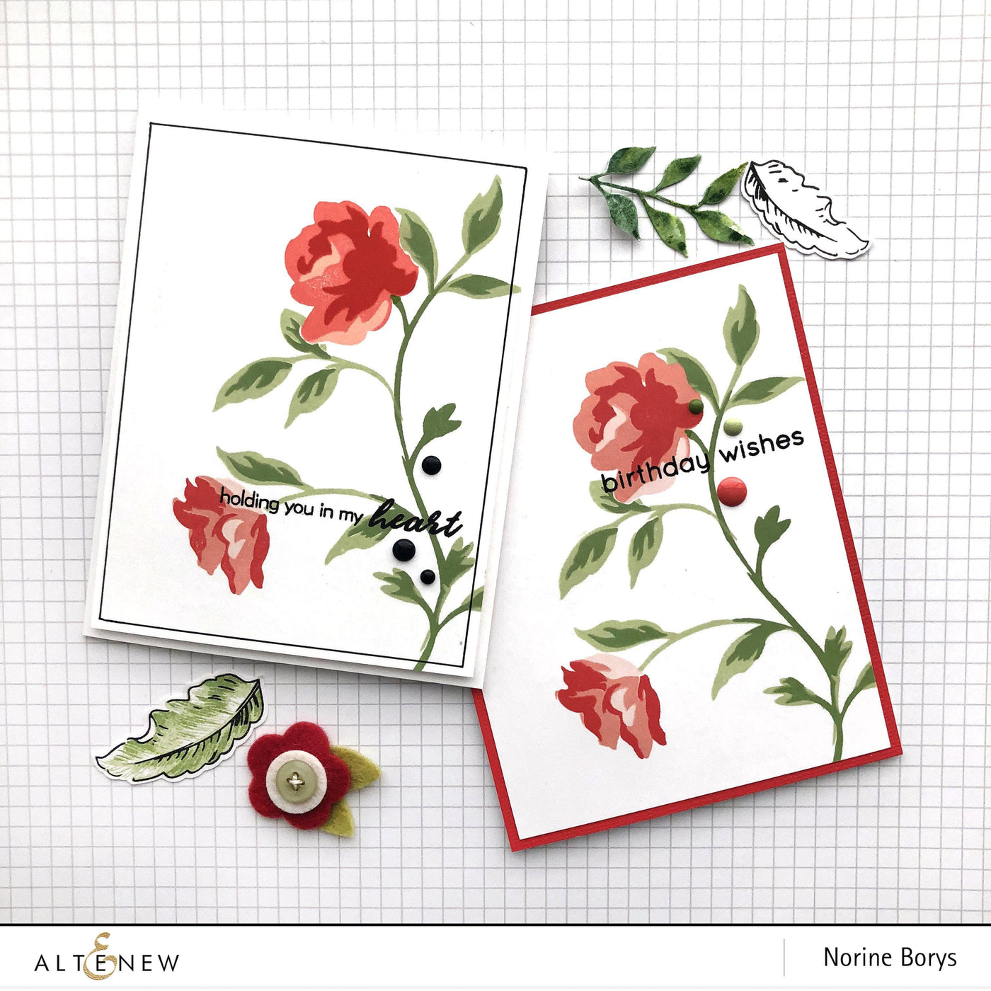 Stamp & Die Bundle Rose Spray