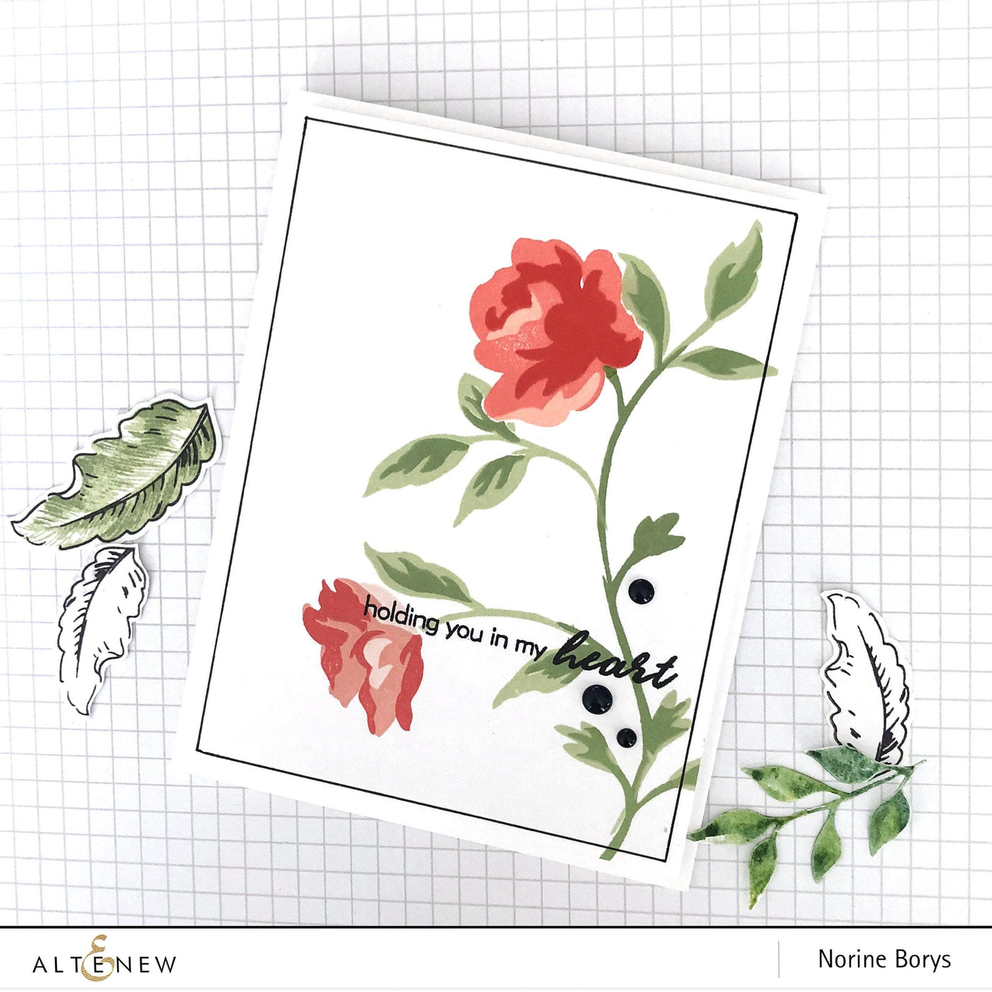 Stamp & Die Bundle Rose Spray