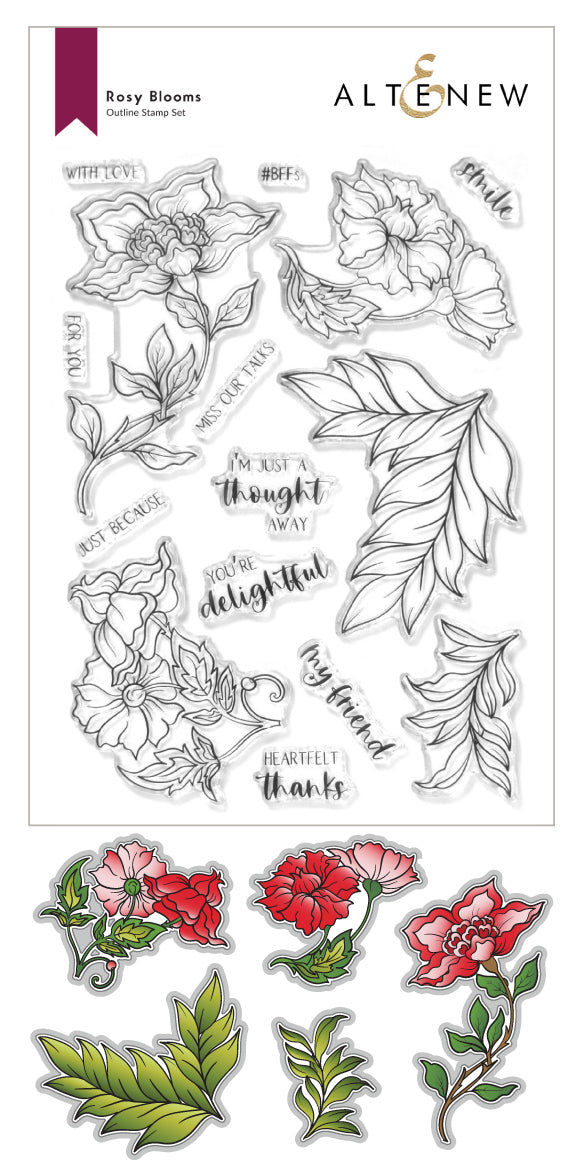 Stamp & Die Bundle Rosy Blooms