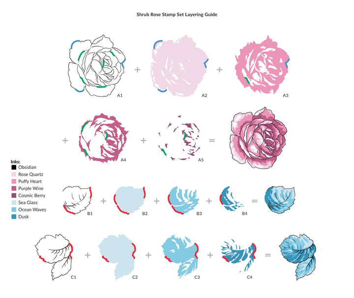 Stamp & Die Bundle Shrub Rose
