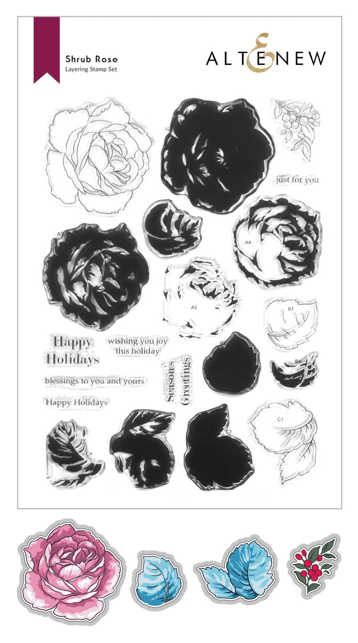 Stamp & Die Bundle Shrub Rose