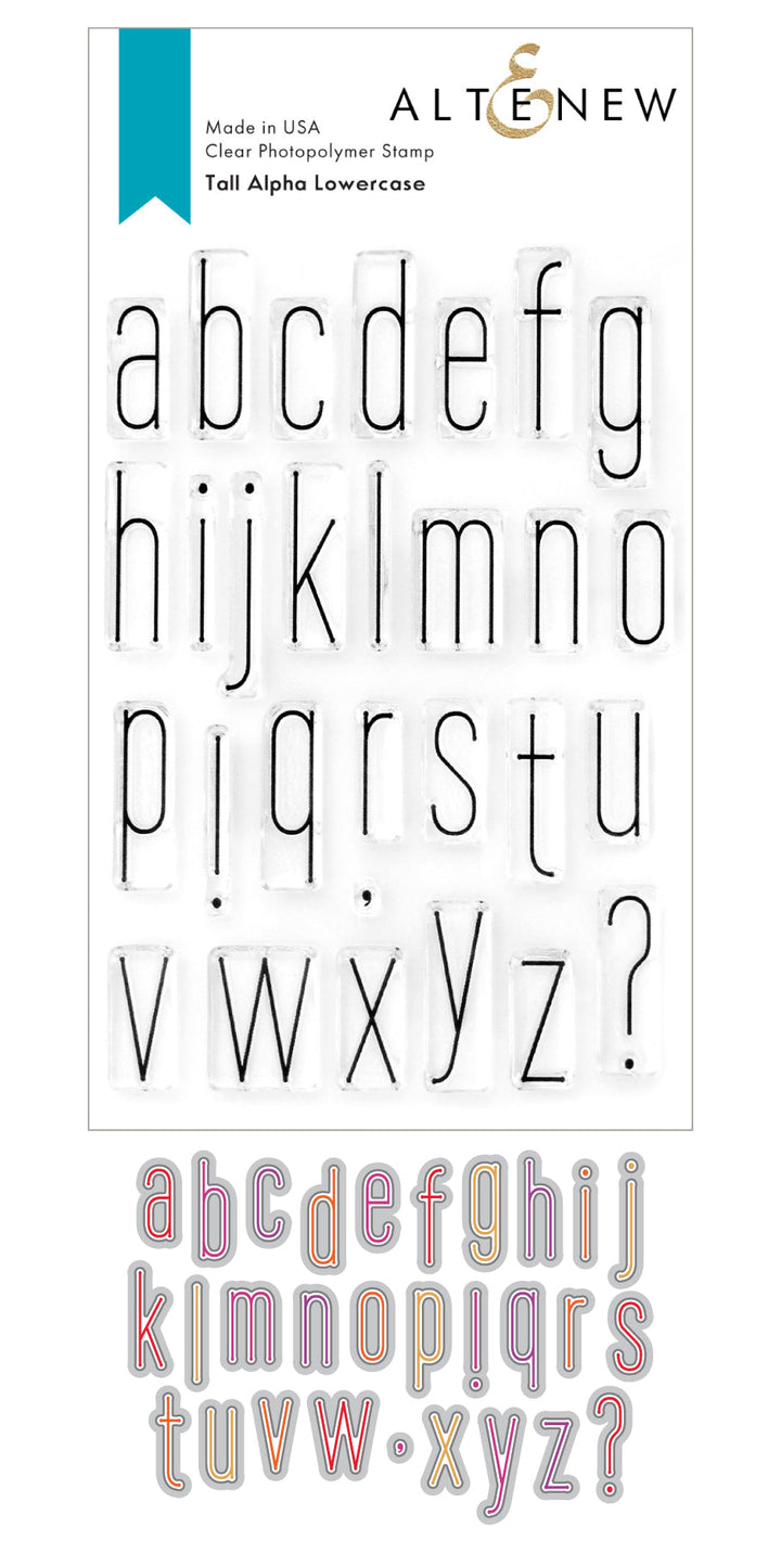 Stamp & Die Bundle Tall Alpha Lowercase