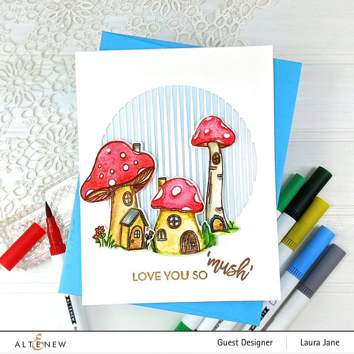 Stamp & Die Bundle Tall Mushroom House