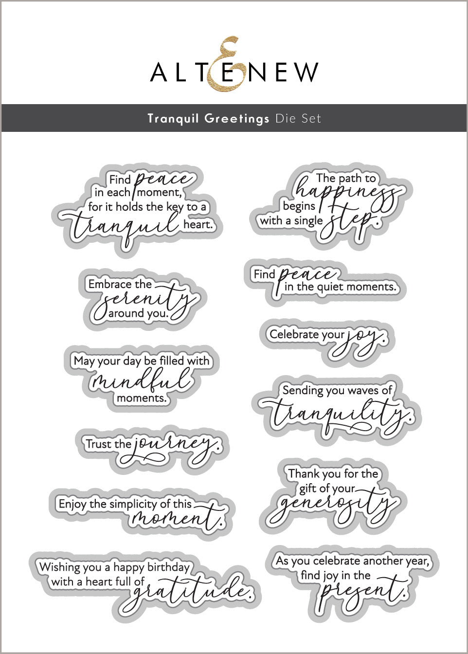 Stamp & Die Bundle Tranquil Greetings