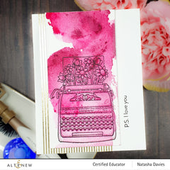 Stamp & Die Bundle Typewriter Flowers