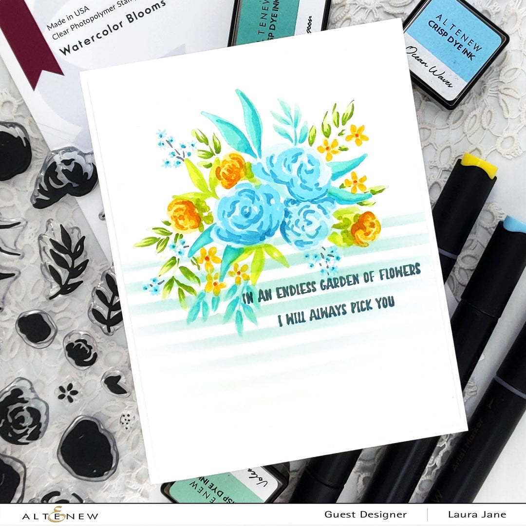 Stamp & Die Bundle Watercolor Blooms