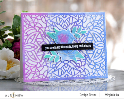 Stamp & Die Bundle Watercolor Halftone Stamp Set & Die Set & Painted Fantasy Washi Tape Bundle