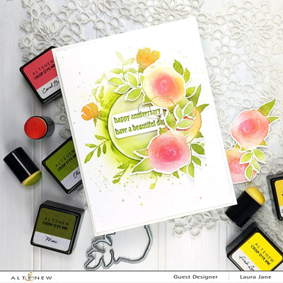 Stamp & Die Bundle Watercolor Halftone Stamp Set & Die Set & Painted Fantasy Washi Tape Bundle