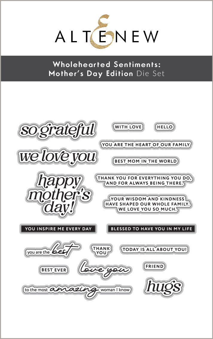 Stamp & Die Bundle Wholehearted Sentiments: Mother’s Day Edition