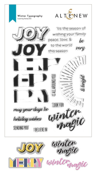 Stamp & Die Bundle Winter Typography