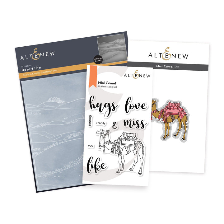 Stamp & Die & Embossing Folder Bundle Desert Life