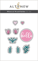 Stamp & Die & Embossing Folder Bundle Whimsical Wreath