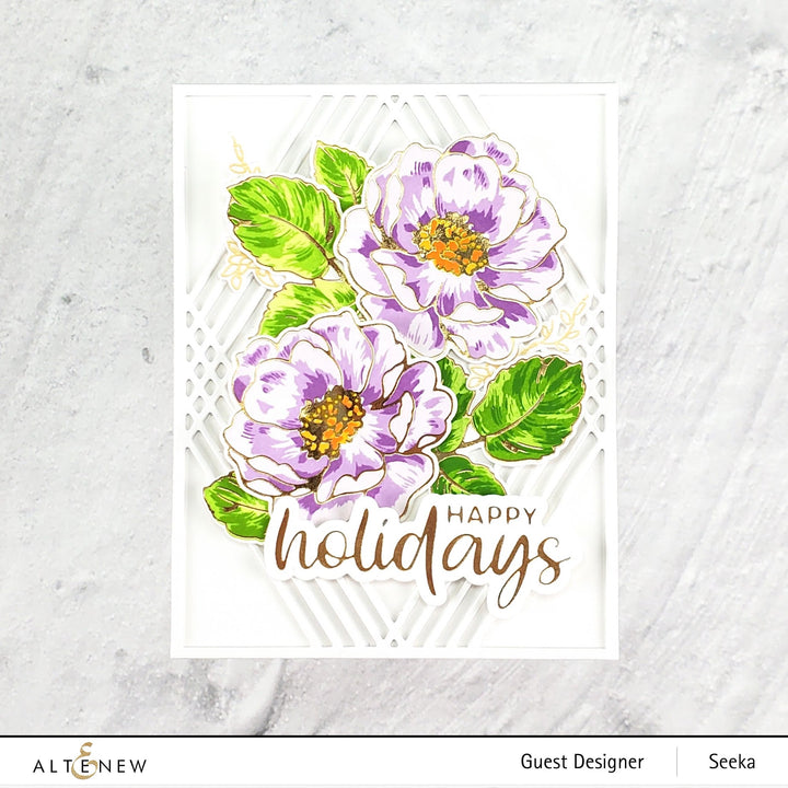 Stamp & Die & Hot Foil Plate Bundle Build-A-Flower: Wild Rose Complete Bundle