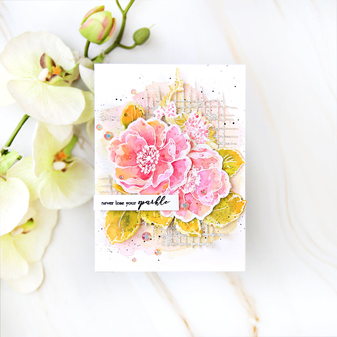 Stamp & Die & Hot Foil Plate Bundle Build-A-Flower: Wild Rose Complete Bundle