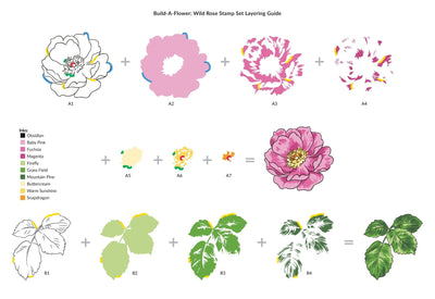 Stamp & Die & Hot Foil Plate Bundle Build-A-Flower: Wild Rose Complete Bundle