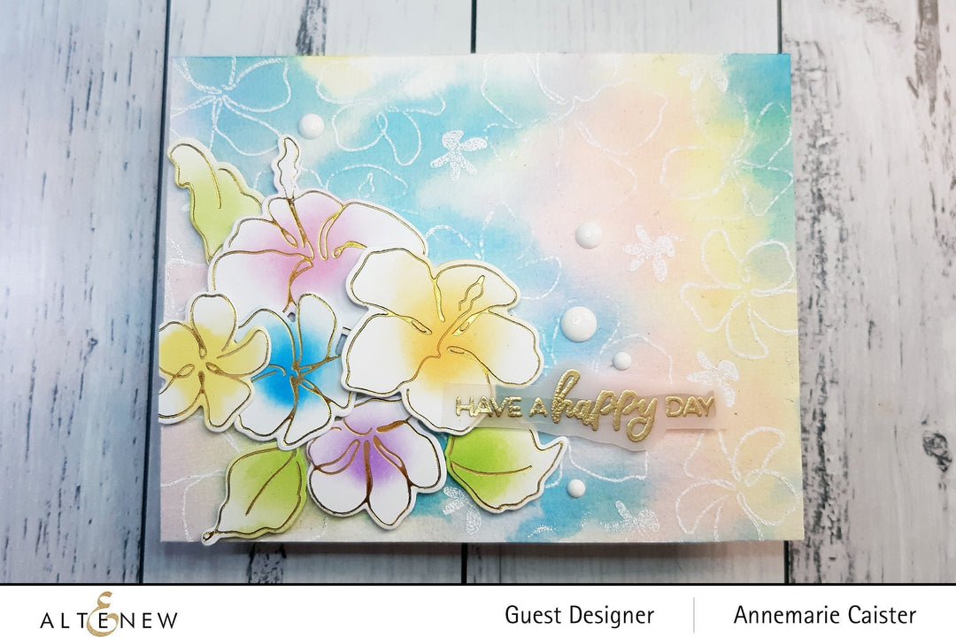 Stamp & Die & Hot Foil Plate Bundle Linear Life: Tropical Garden