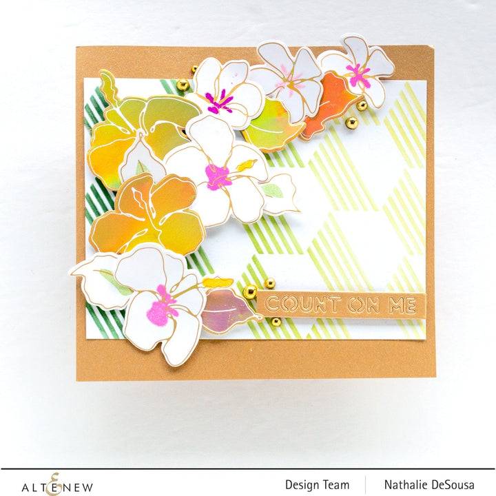 Stamp & Die & Hot Foil Plate Bundle Linear Life: Tropical Garden