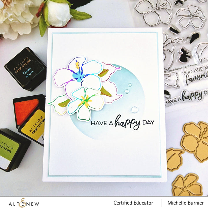 Stamp & Die & Hot Foil Plate Bundle Linear Life: Tropical Garden