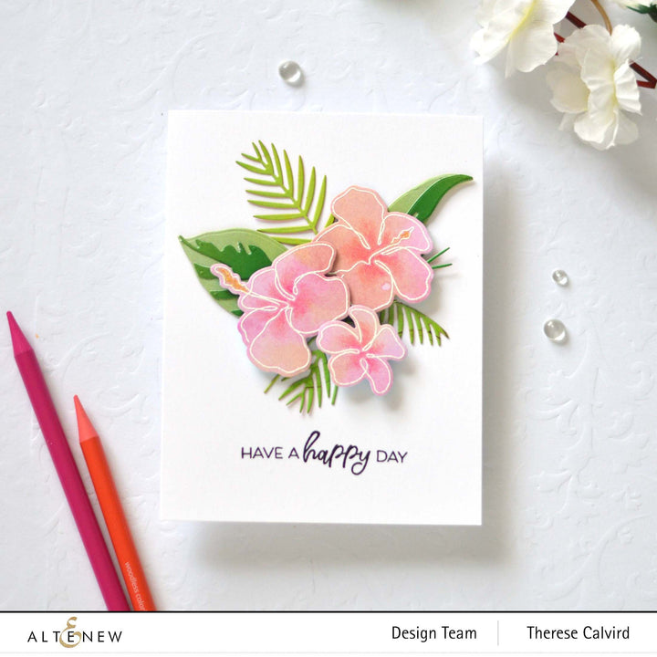 Stamp & Die & Hot Foil Plate Bundle Linear Life: Tropical Garden