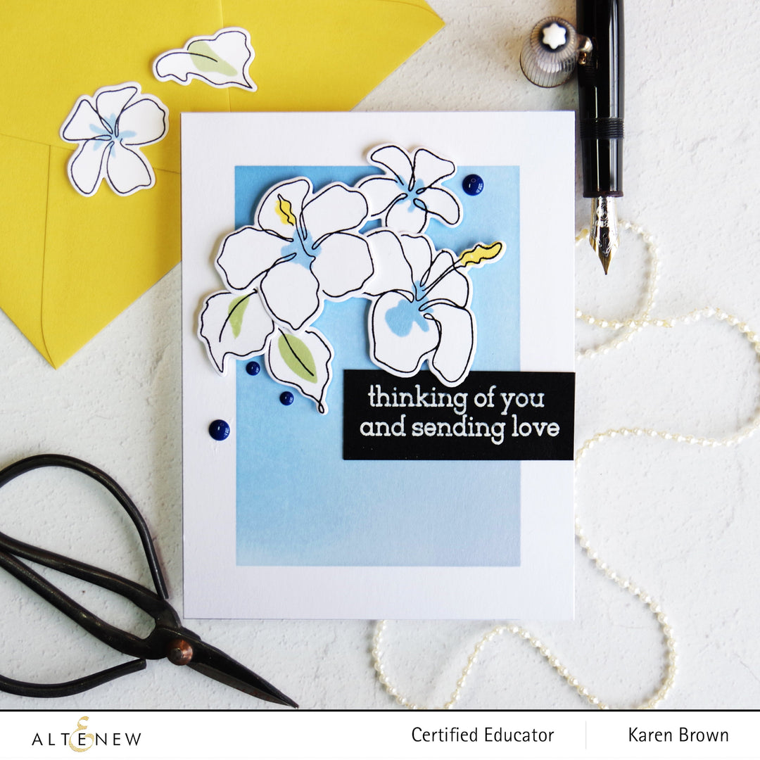 Stamp & Die & Hot Foil Plate Bundle Linear Life: Tropical Garden