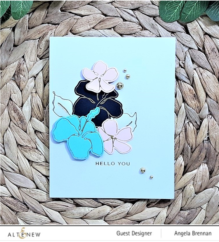 Stamp & Die & Hot Foil Plate Bundle Linear Life: Tropical Garden