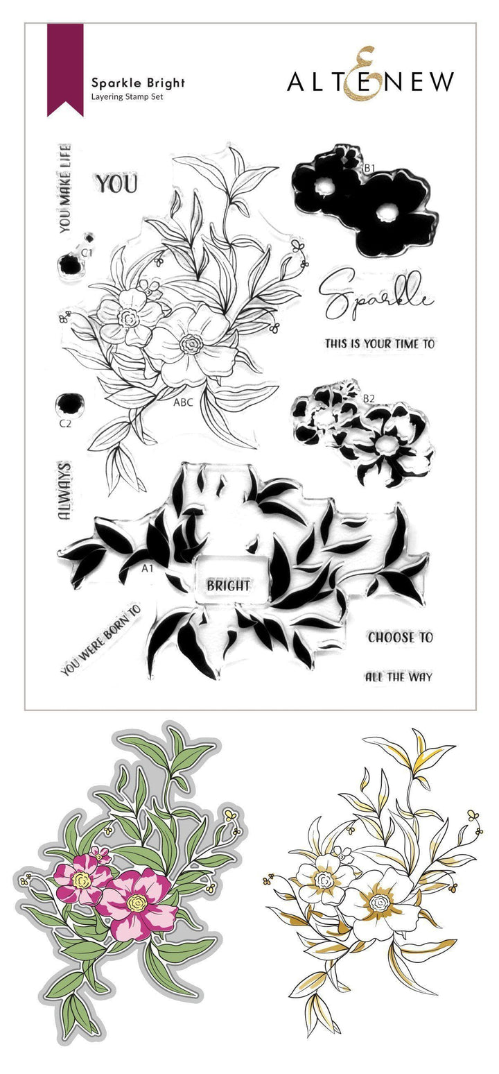 Stamp & Die & Hot Foil Plate Bundle Sparkle Bright