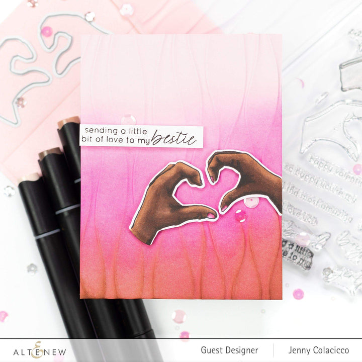Stamp & Die & Stencil Bundle A Little Bit Of Love