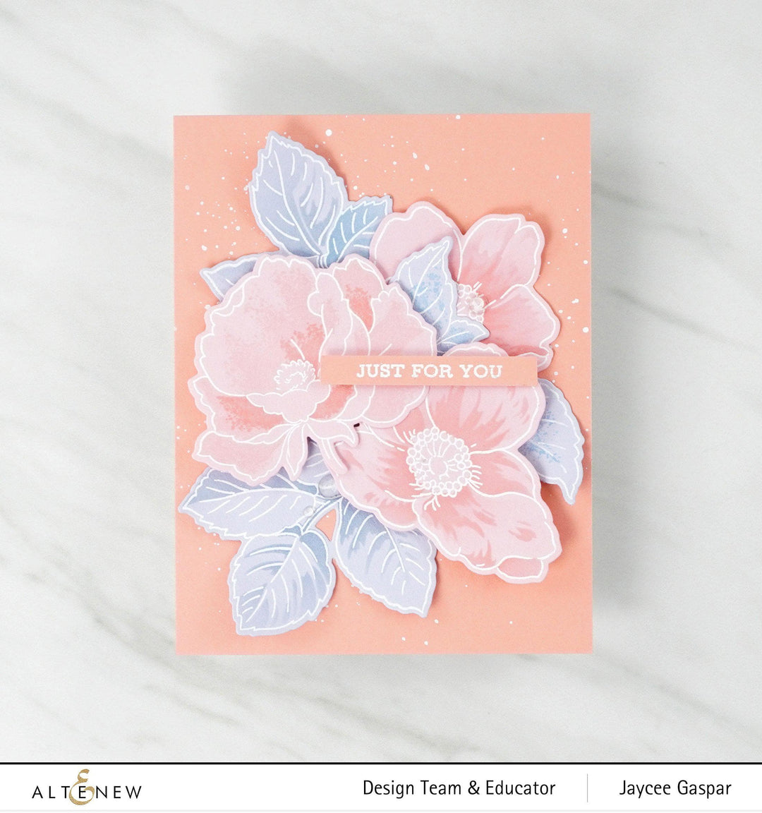 Stamp & Die & Stencil Bundle Airbrushed Flowers
