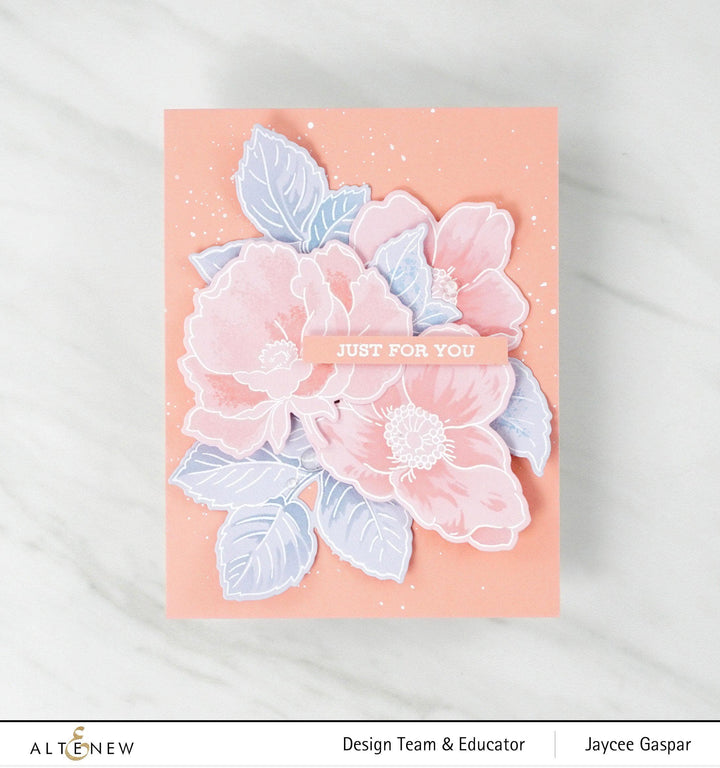 Stamp & Die & Stencil Bundle Airbrushed Flowers
