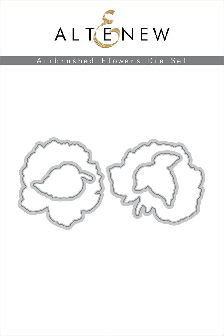 Stamp & Die & Stencil Bundle Airbrushed Flowers