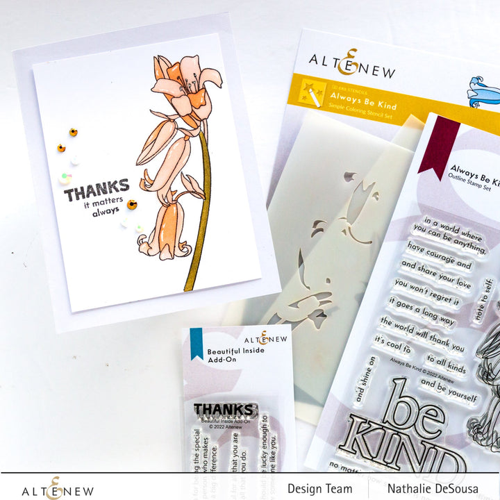 Stamp & Die & Stencil Bundle Always Be Kind