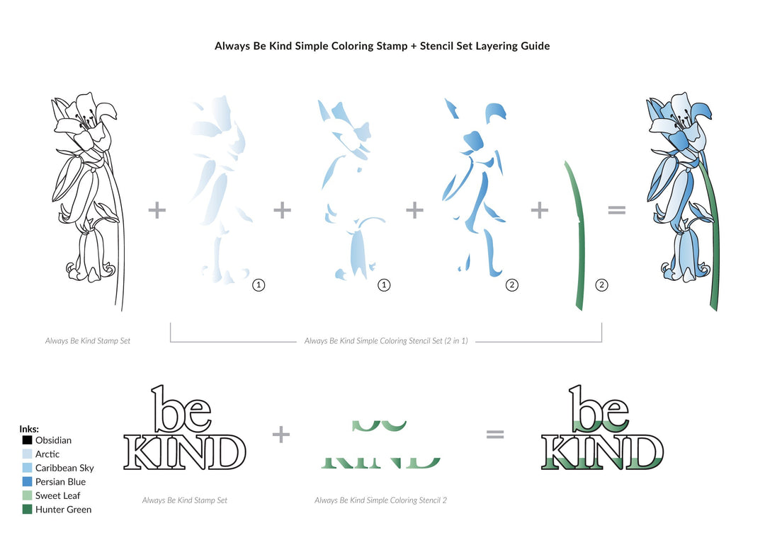 Stamp & Die & Stencil Bundle Always Be Kind