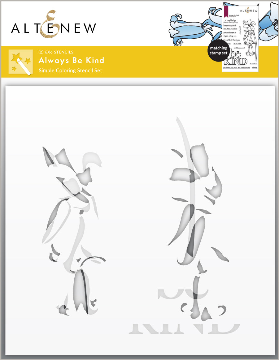Stamp & Die & Stencil Bundle Always Be Kind
