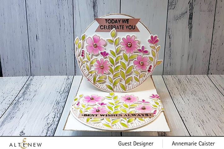 Stamp & Die & Stencil Bundle Arch Of Flowers