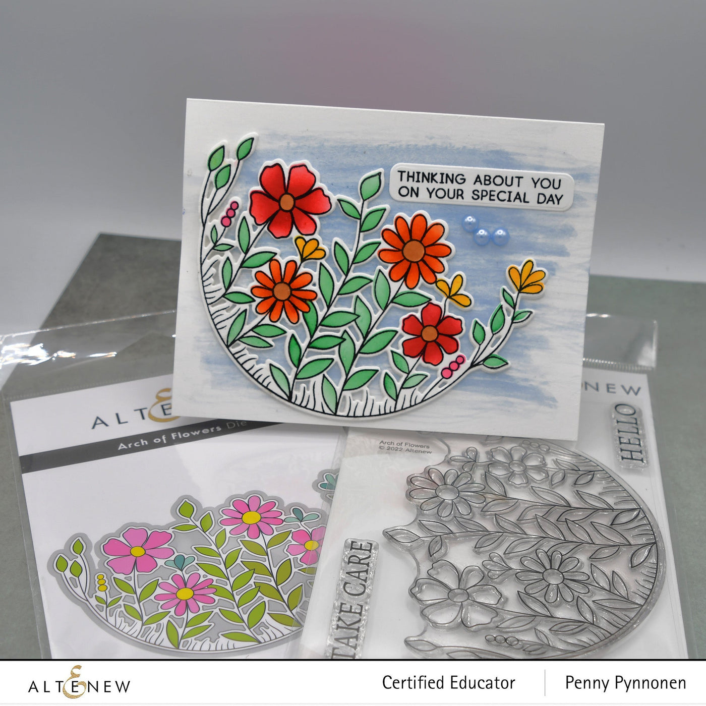 Stamp & Die & Stencil Bundle Arch Of Flowers