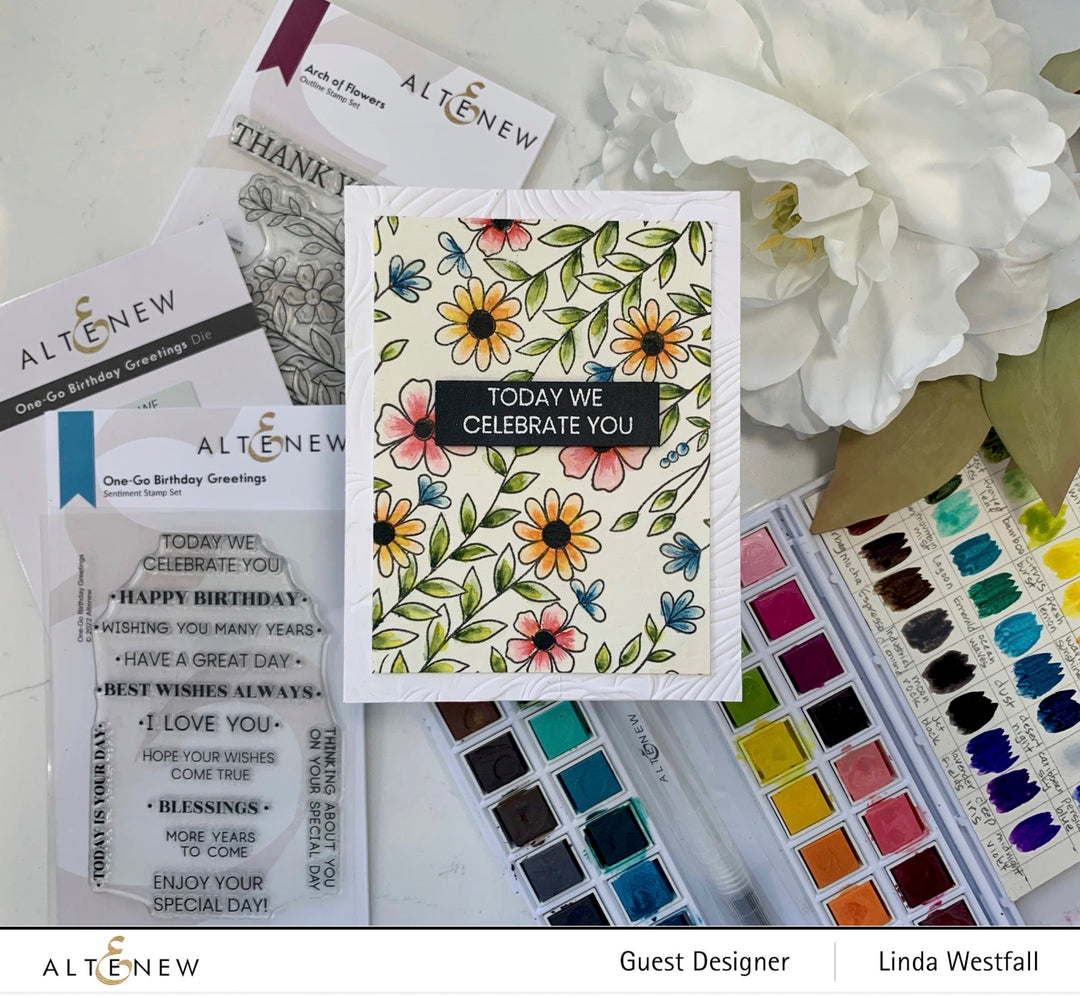 Stamp & Die & Stencil Bundle Arch Of Flowers