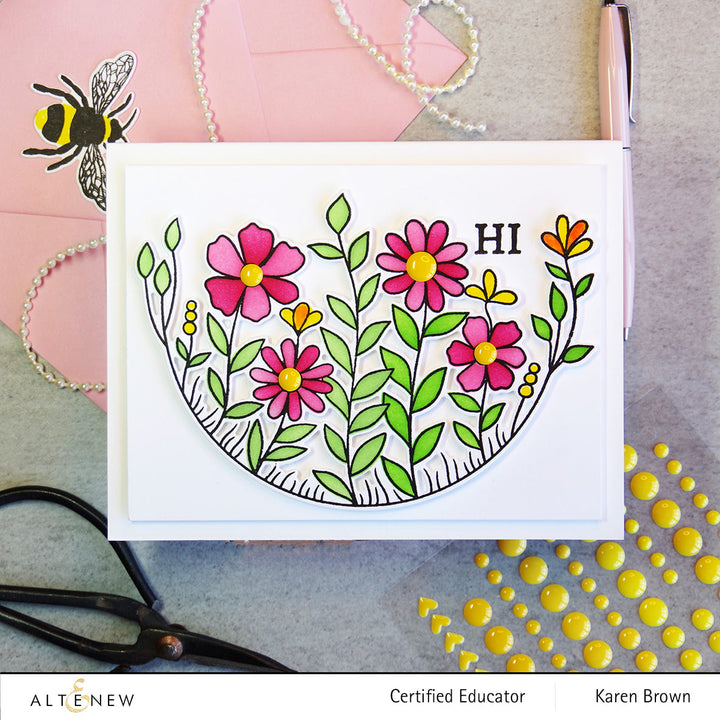 Stamp & Die & Stencil Bundle Arch Of Flowers