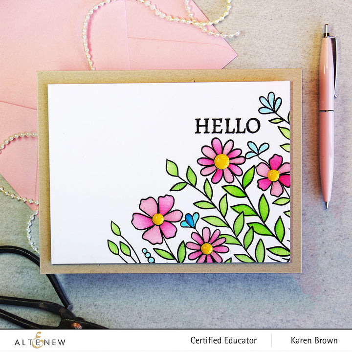 Stamp & Die & Stencil Bundle Arch Of Flowers