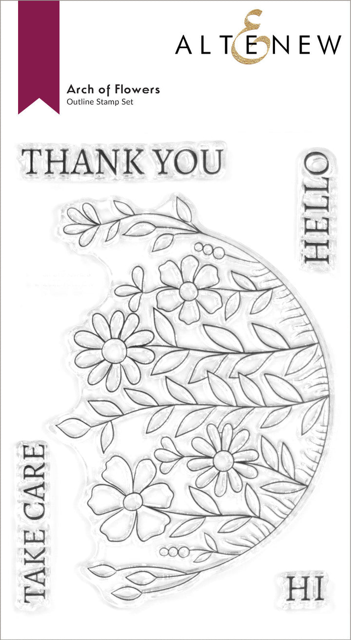Stamp & Die & Stencil Bundle Arch Of Flowers