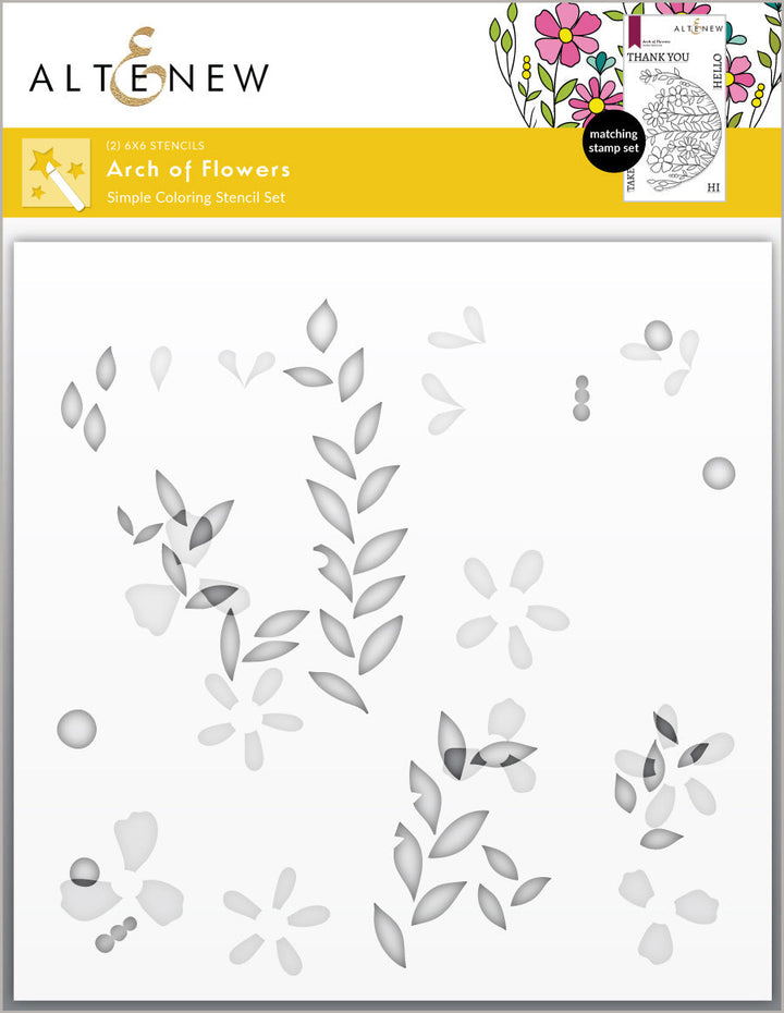 Stamp & Die & Stencil Bundle Arch Of Flowers