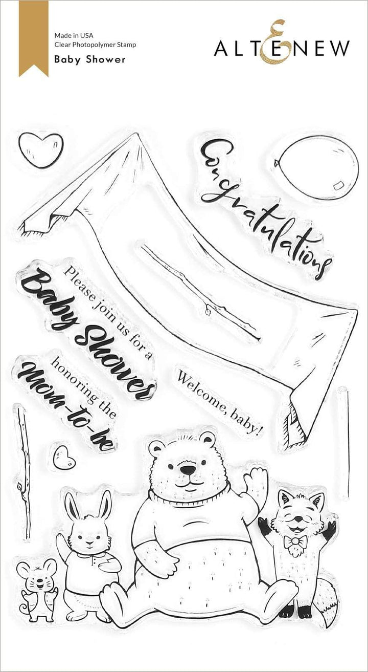 Stamp & Die & Stencil Bundle Baby Shower