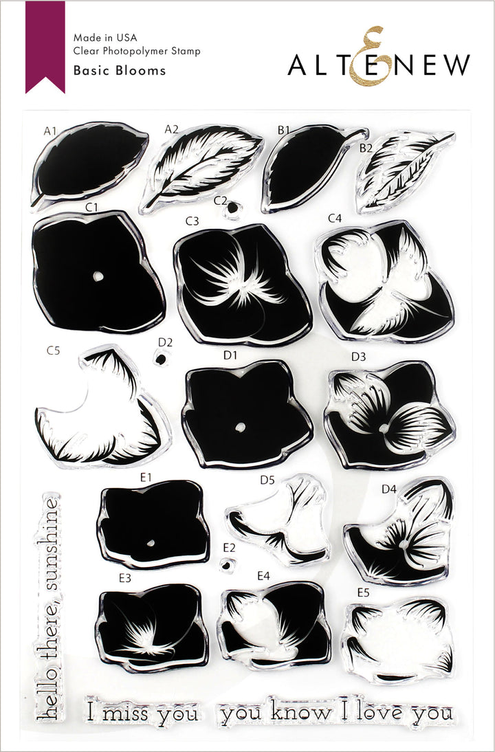 Stamp & Die & Stencil Bundle Basic Blooms