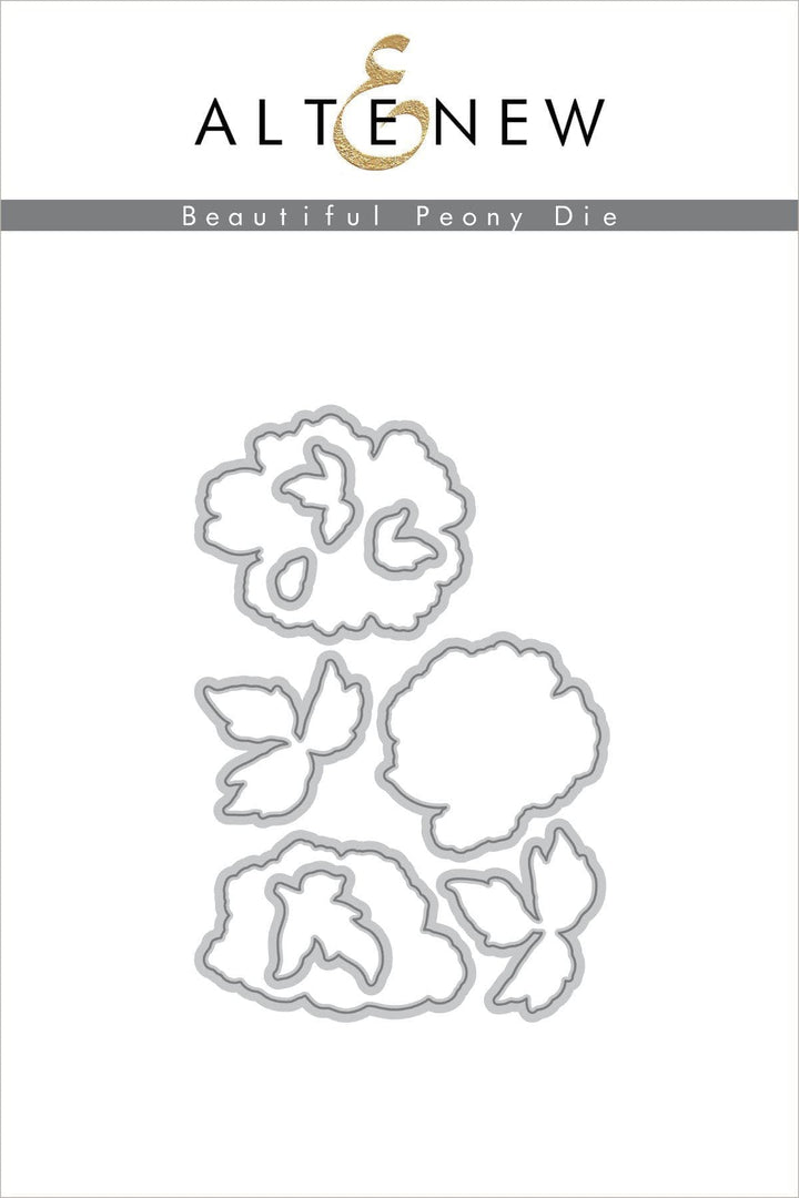 Stamp & Die & Stencil Bundle Beautiful Peony