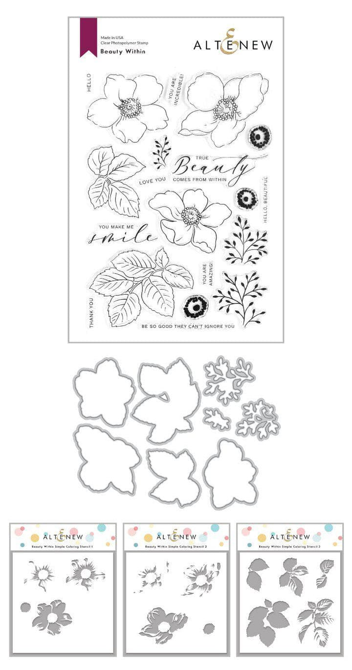 Stamp & Die & Stencil Bundle Beauty Within