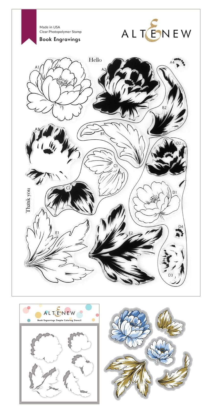 Stamp & Die & Stencil Bundle Book Engravings