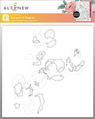Stamp & Die & Stencil Bundle Bouquet of Poppies